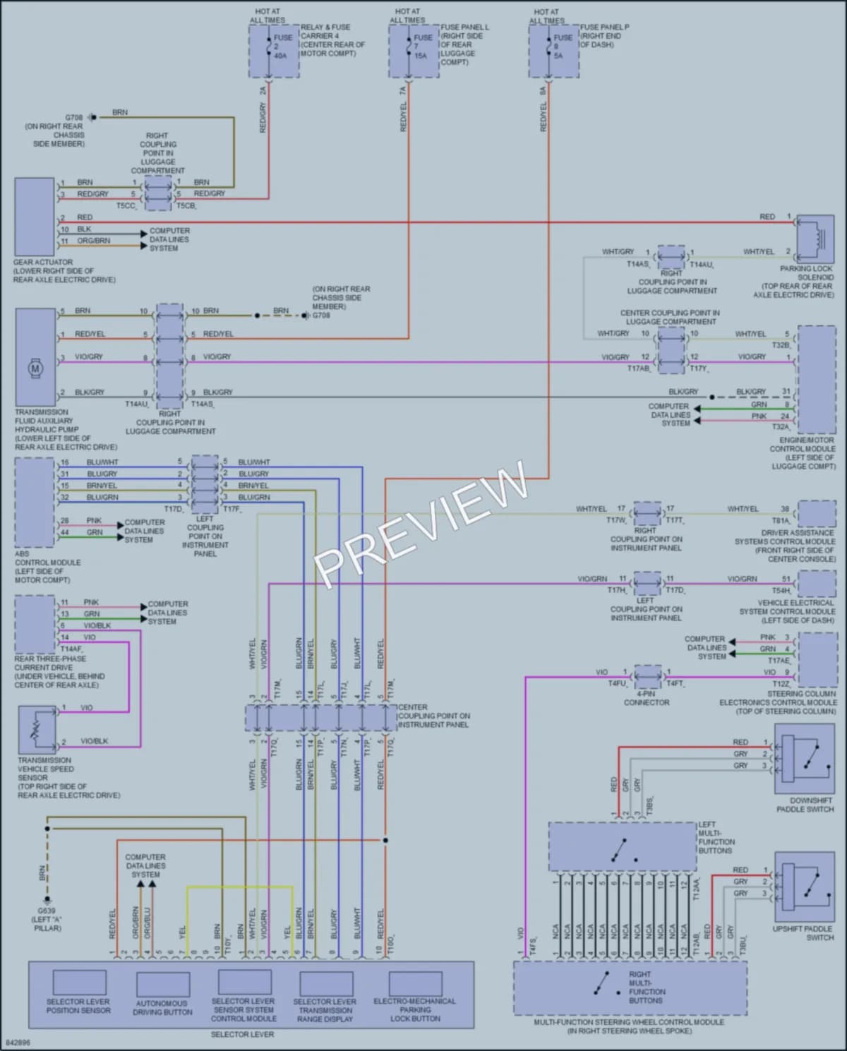 2023 Audi etronGT Transmission wiring diagram preview