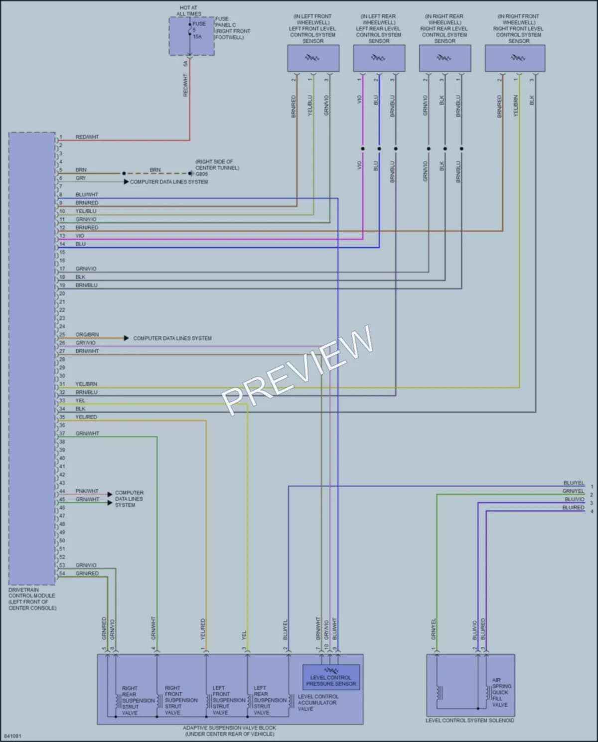 2023 Audi etronSportback Electronic Suspension wiring diagram preview
