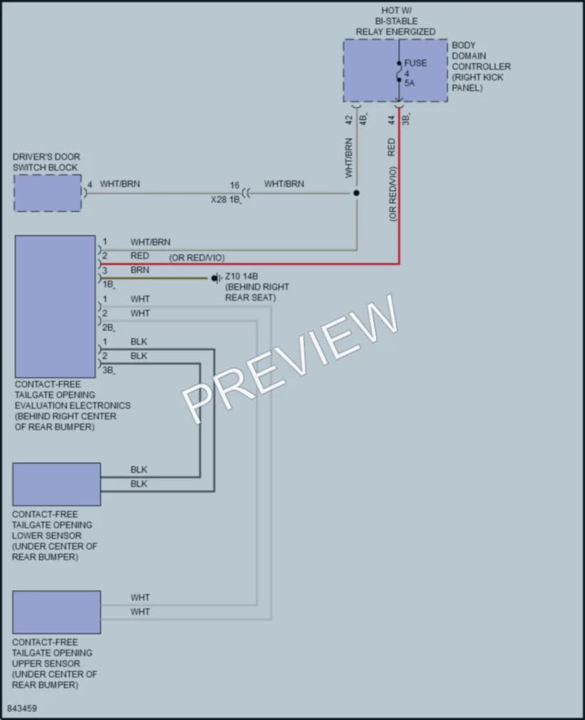 2023 BMW 228iGranCoupe Trunk Tailgate Fuel Door wiring diagram preview