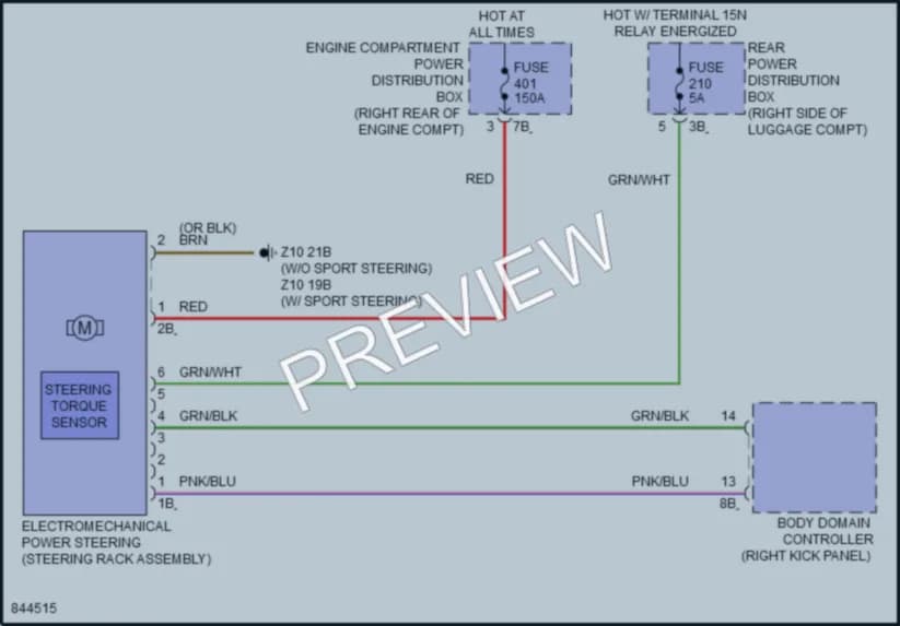 2023 BMW 230i Electronic Power Steering wiring diagram preview