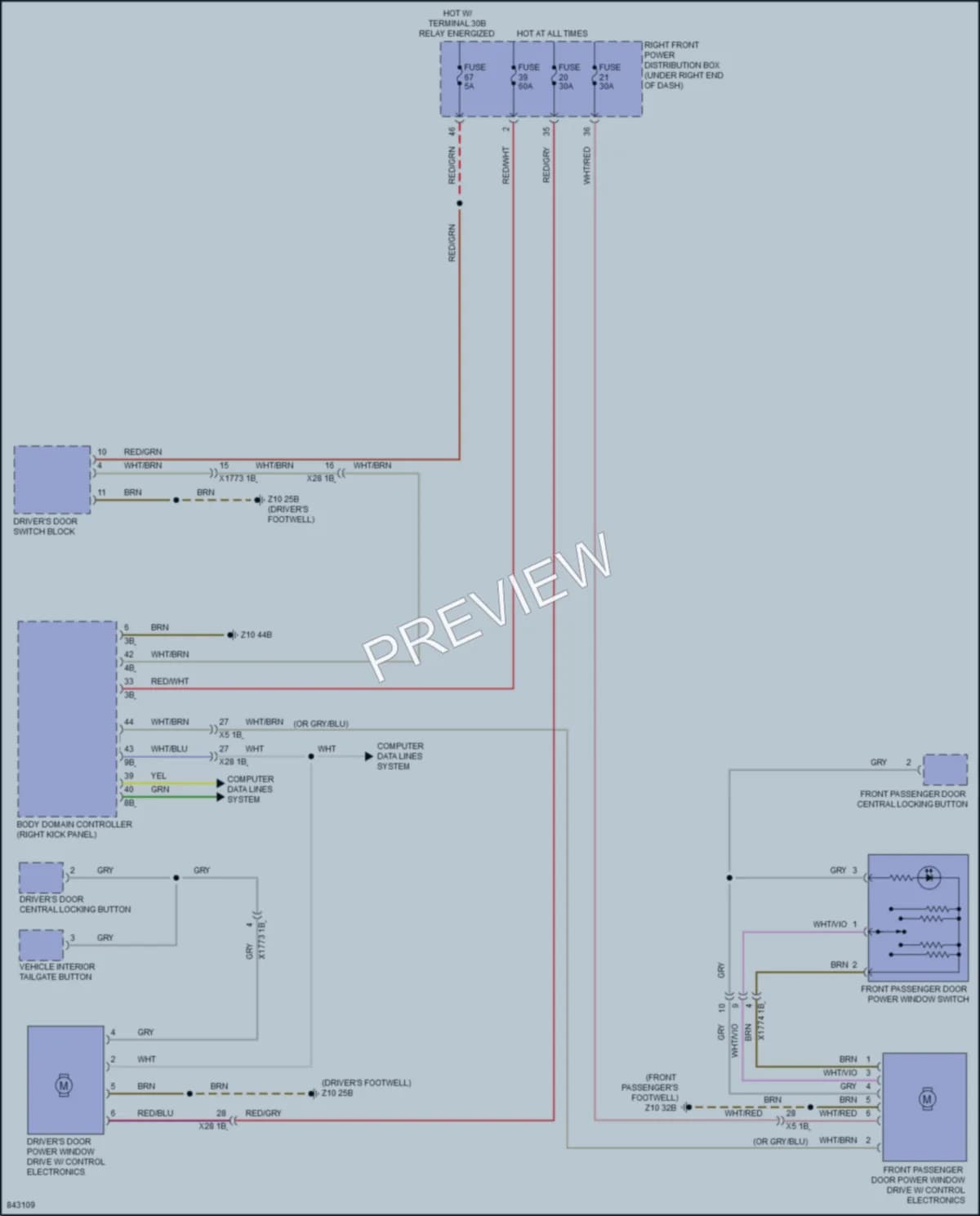 2023 BMW 230i Power Windows wiring diagram preview