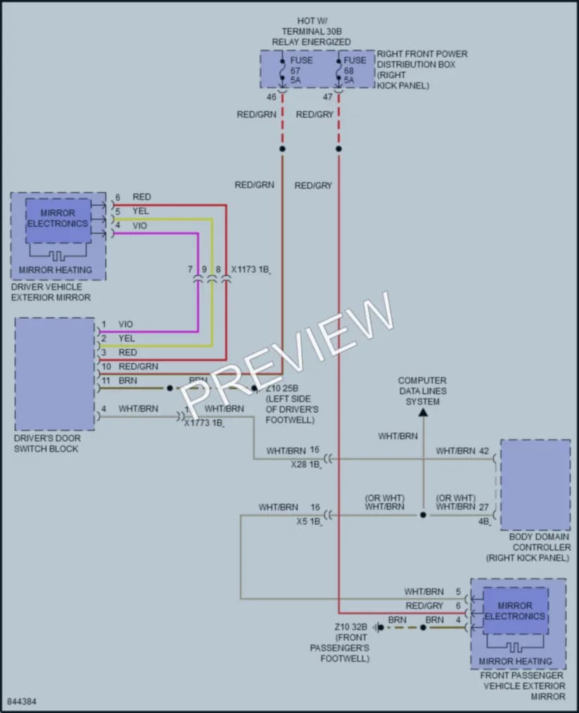 2023 BMW 330i Defoggers wiring diagram preview