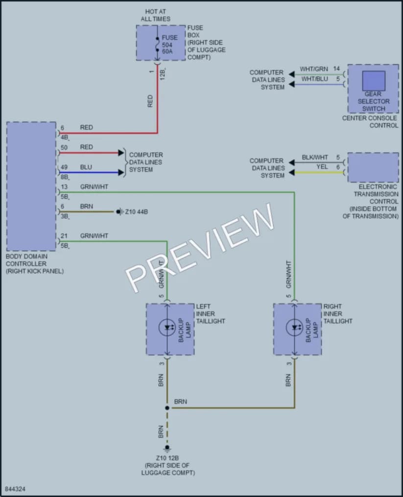 2023 BMW 330i Exterior Lights wiring diagram preview