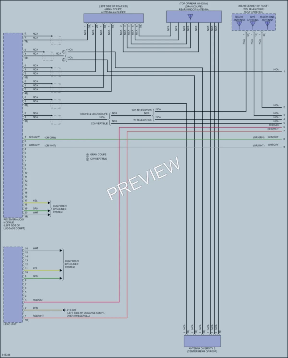 2023 BMW 430iGranCoupe Radio wiring diagram preview