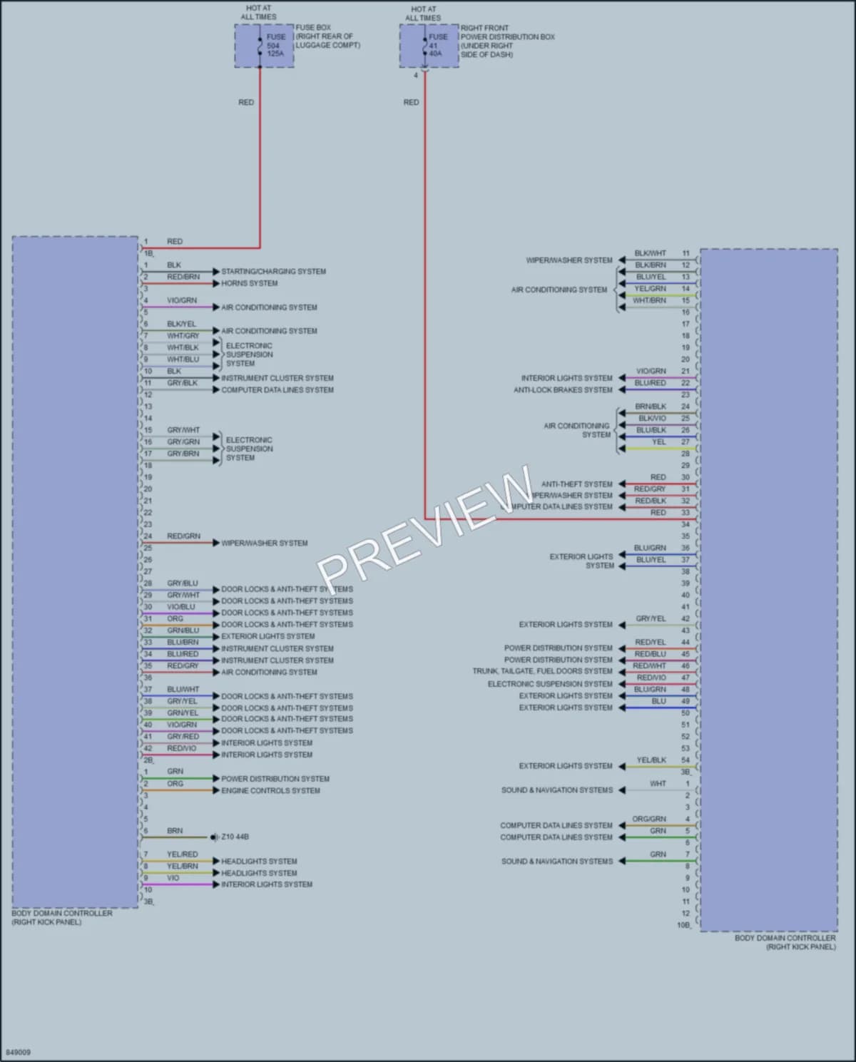 2023 BMW 530e Body Control Modules wiring diagram preview