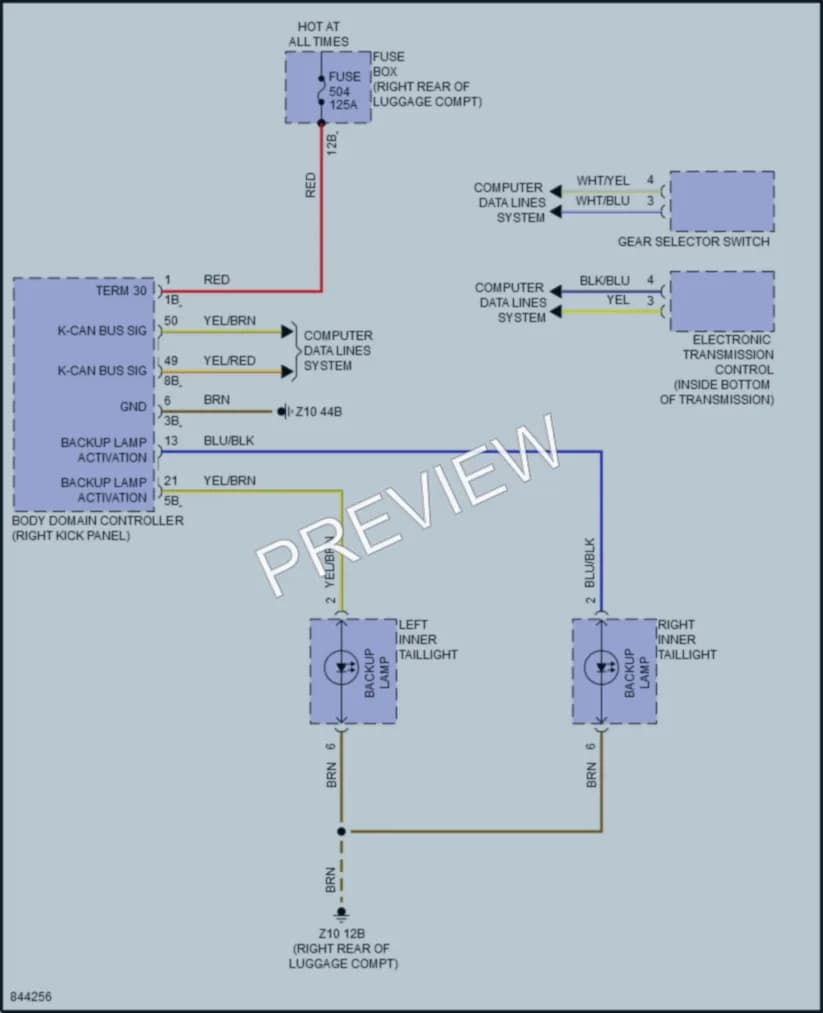 2023 BMW 530e Exterior Lights wiring diagram preview