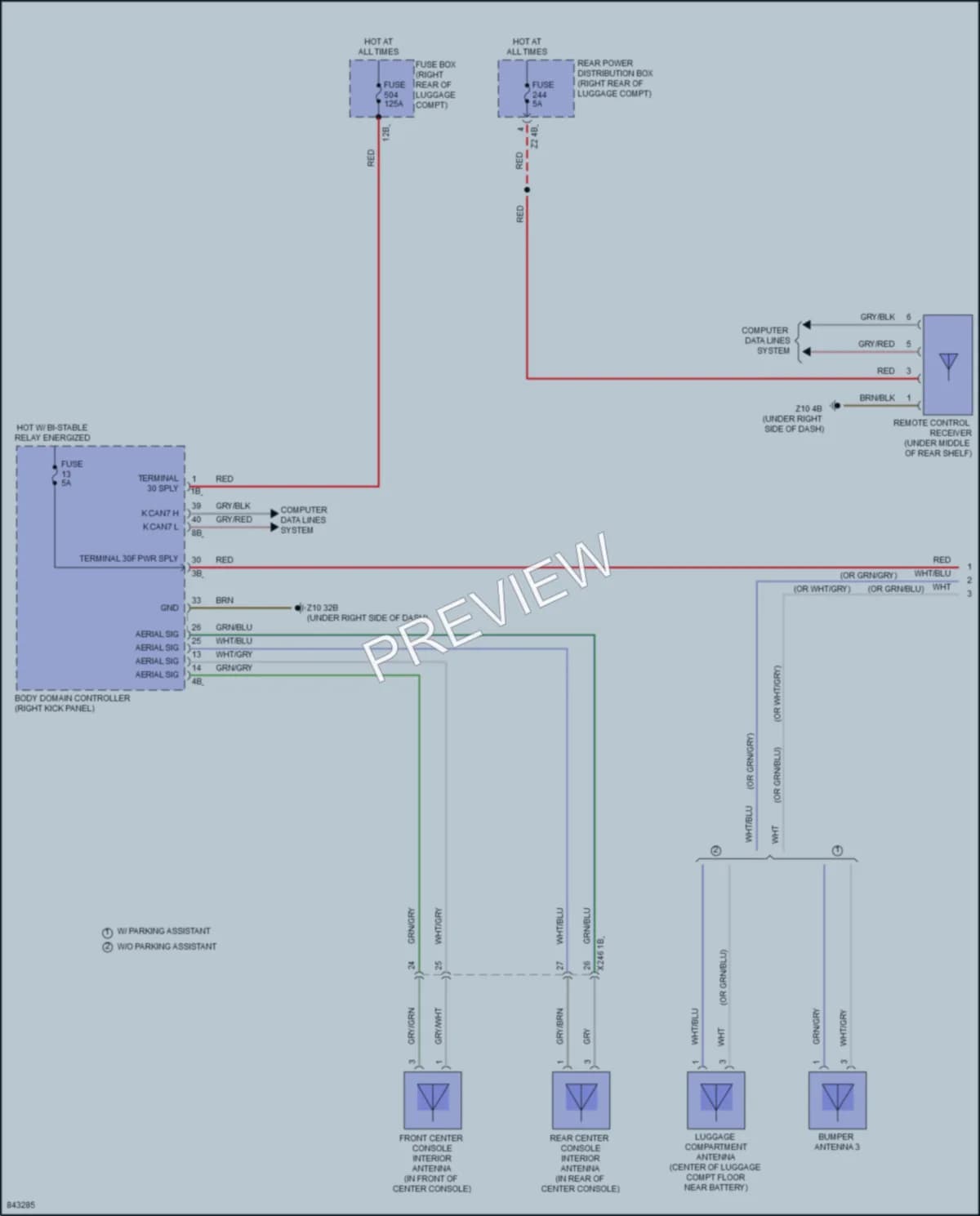 2023 BMW 530i Anti Theft wiring diagram preview
