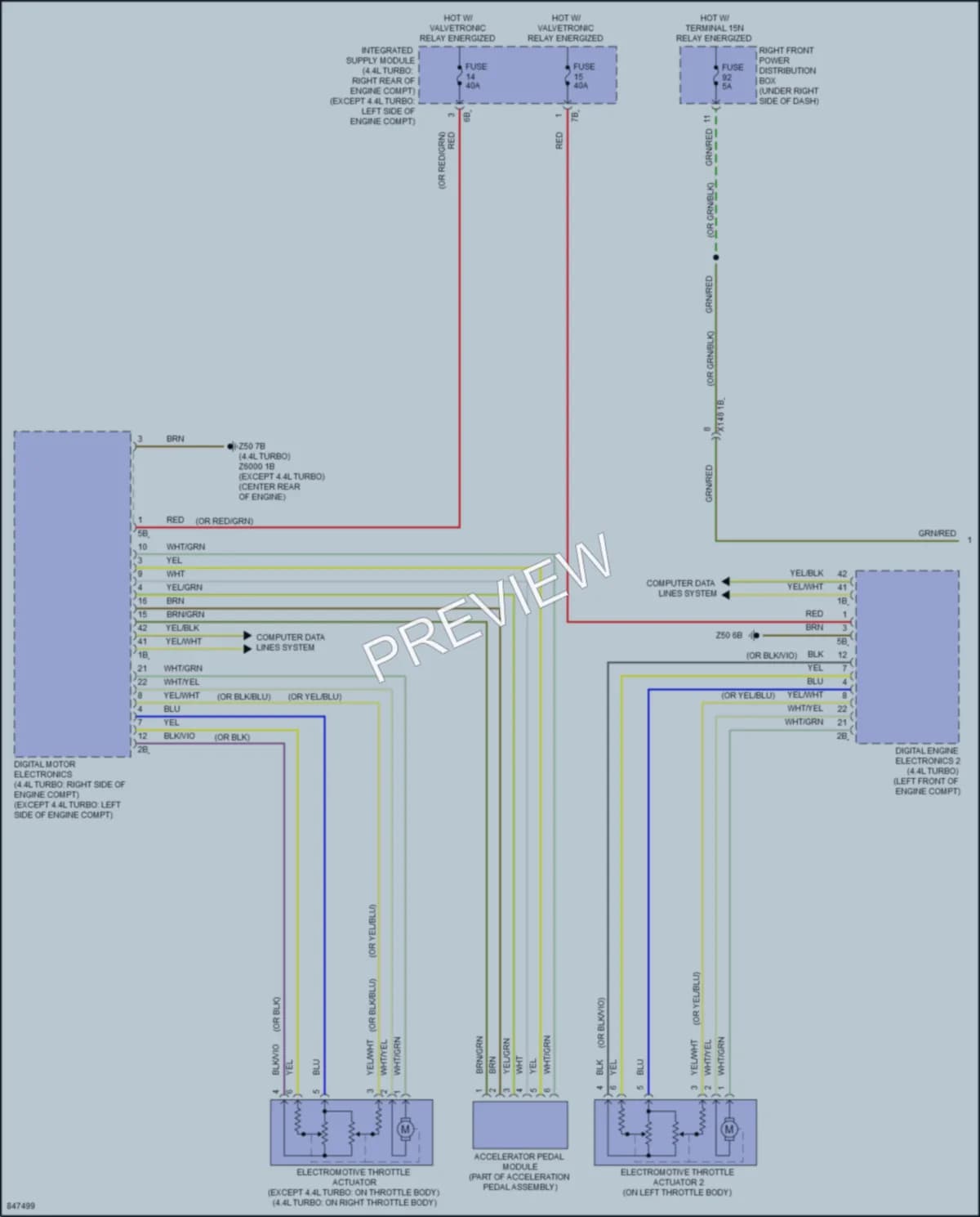 2023 BMW 530i Cruise Control wiring diagram preview