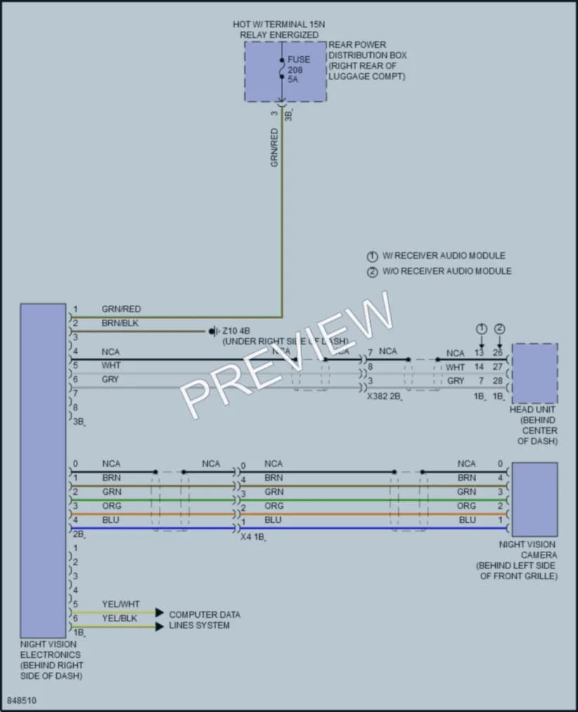 2023 BMW 530i Instrument Cluster wiring diagram preview