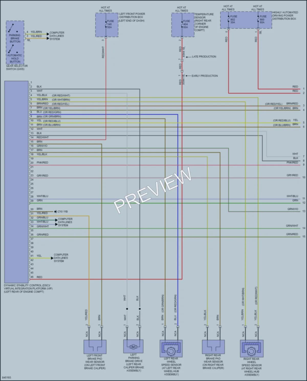 2023 BMW 740i Anti Lock Brakes wiring diagram preview