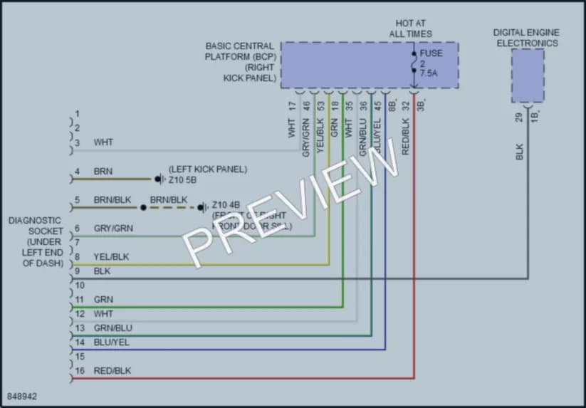 2023 BMW 740i Computer Data Lines wiring diagram preview