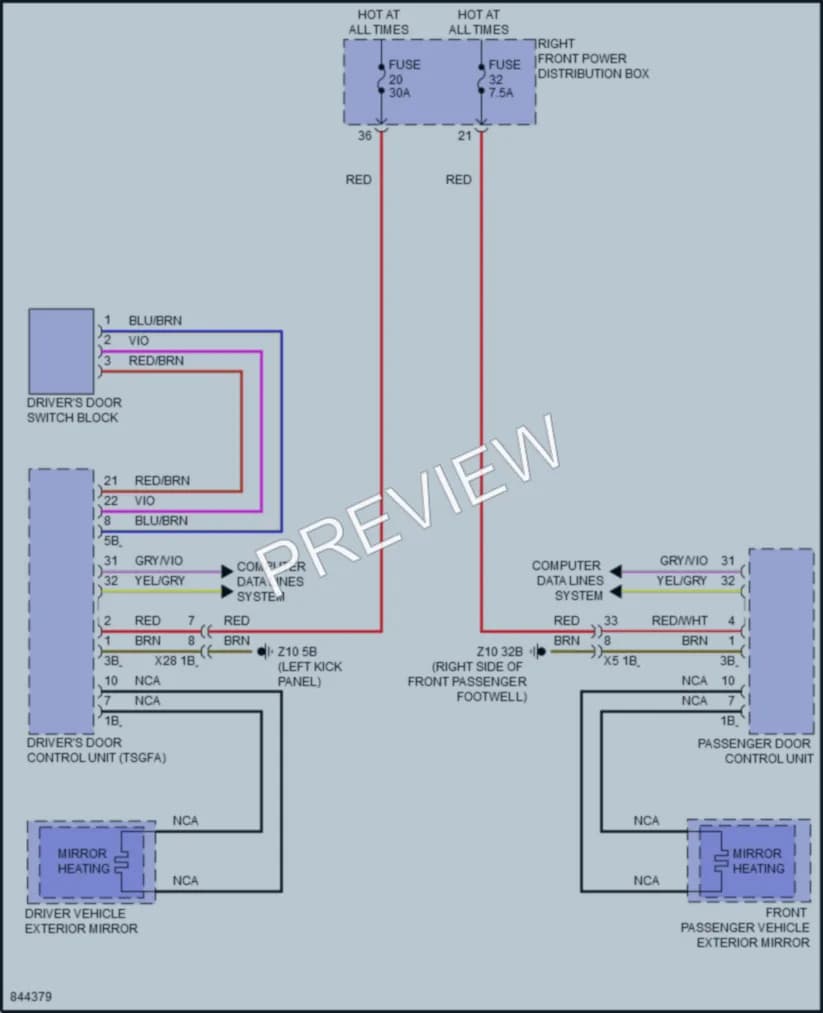 2023 BMW 740i Defoggers wiring diagram preview