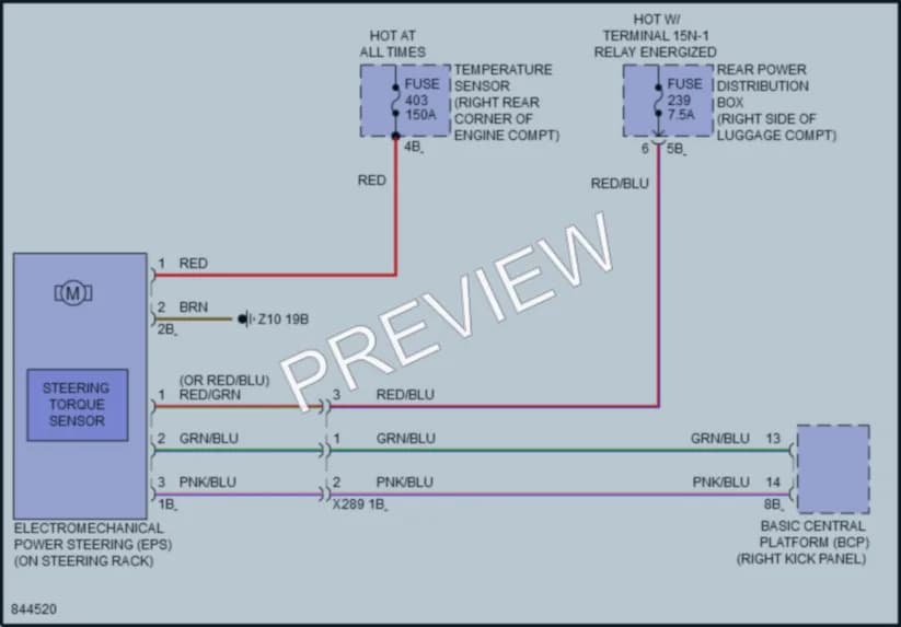2023 BMW 760i Electronic Power Steering wiring diagram preview