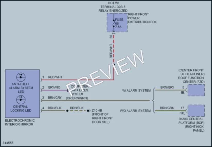 2023 BMW 760i Power Mirrors wiring diagram preview