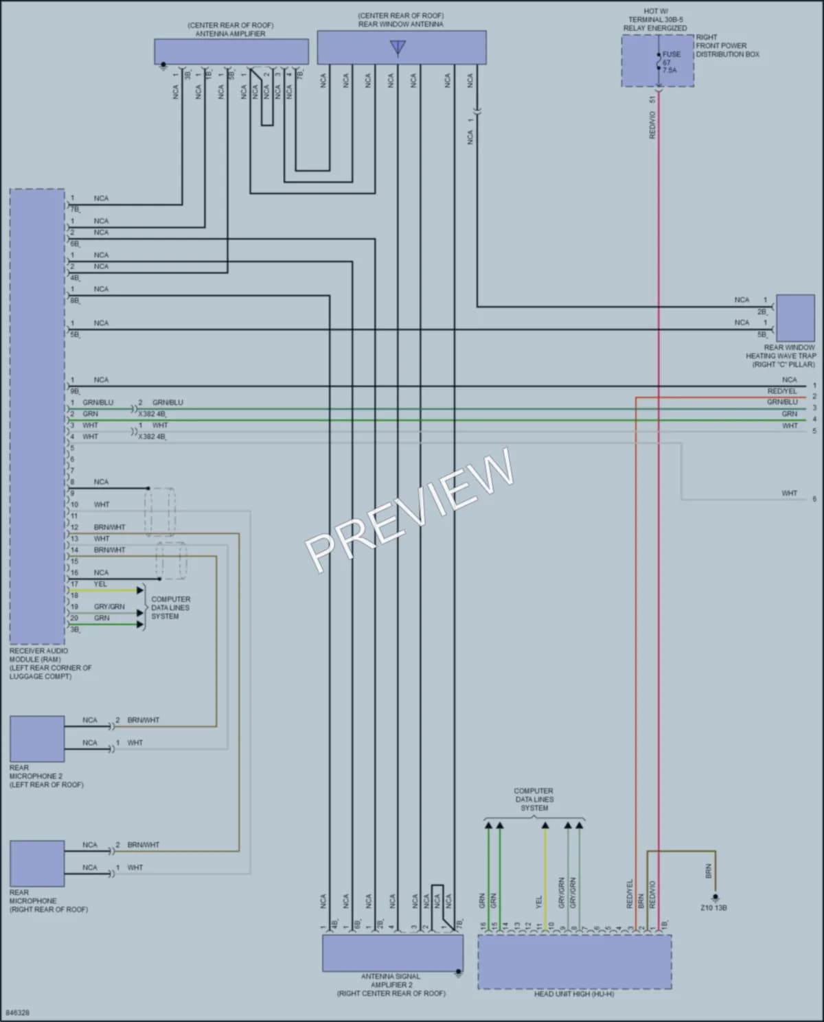 2023 BMW 760i Radio wiring diagram preview