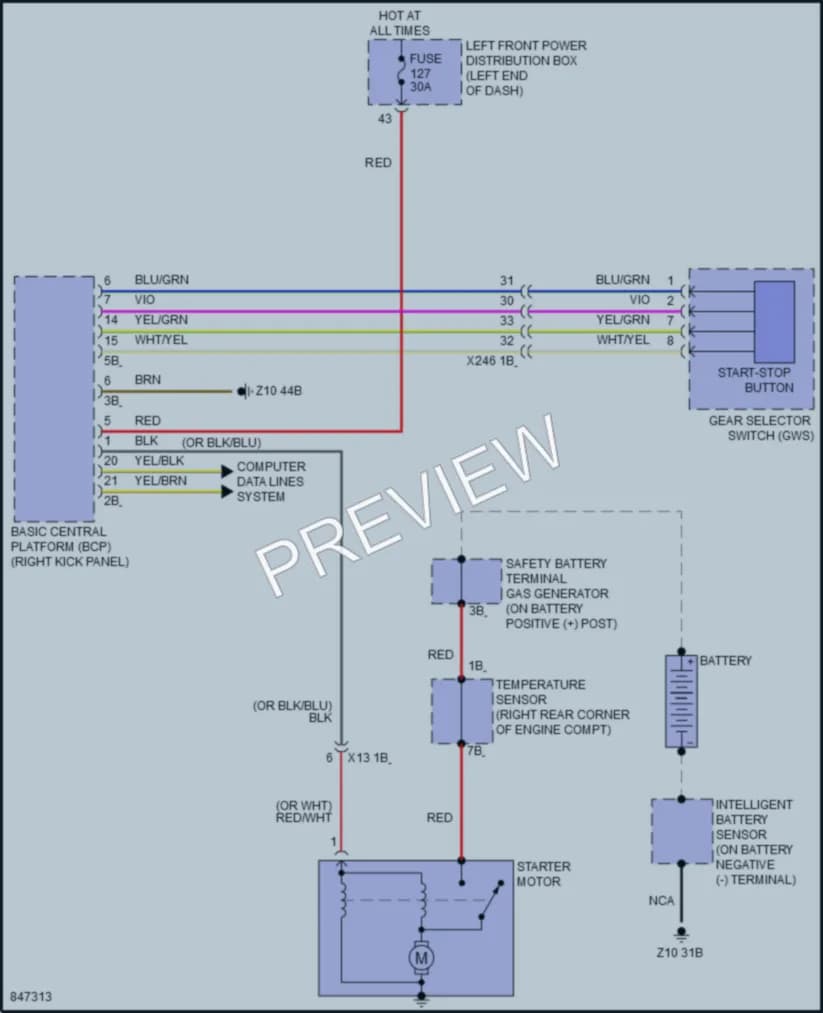 2023 BMW 760i Starting Charging wiring diagram preview
