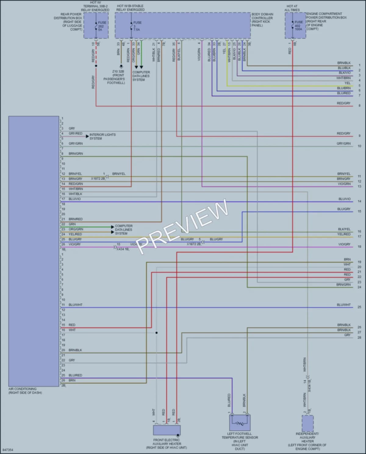 2023 BMW 840i Air Conditioning wiring diagram preview