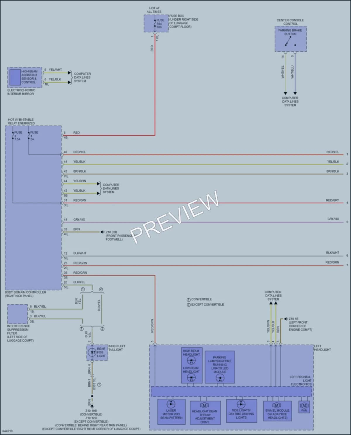 2023 BMW 840iGranCoupe Headlights wiring diagram preview