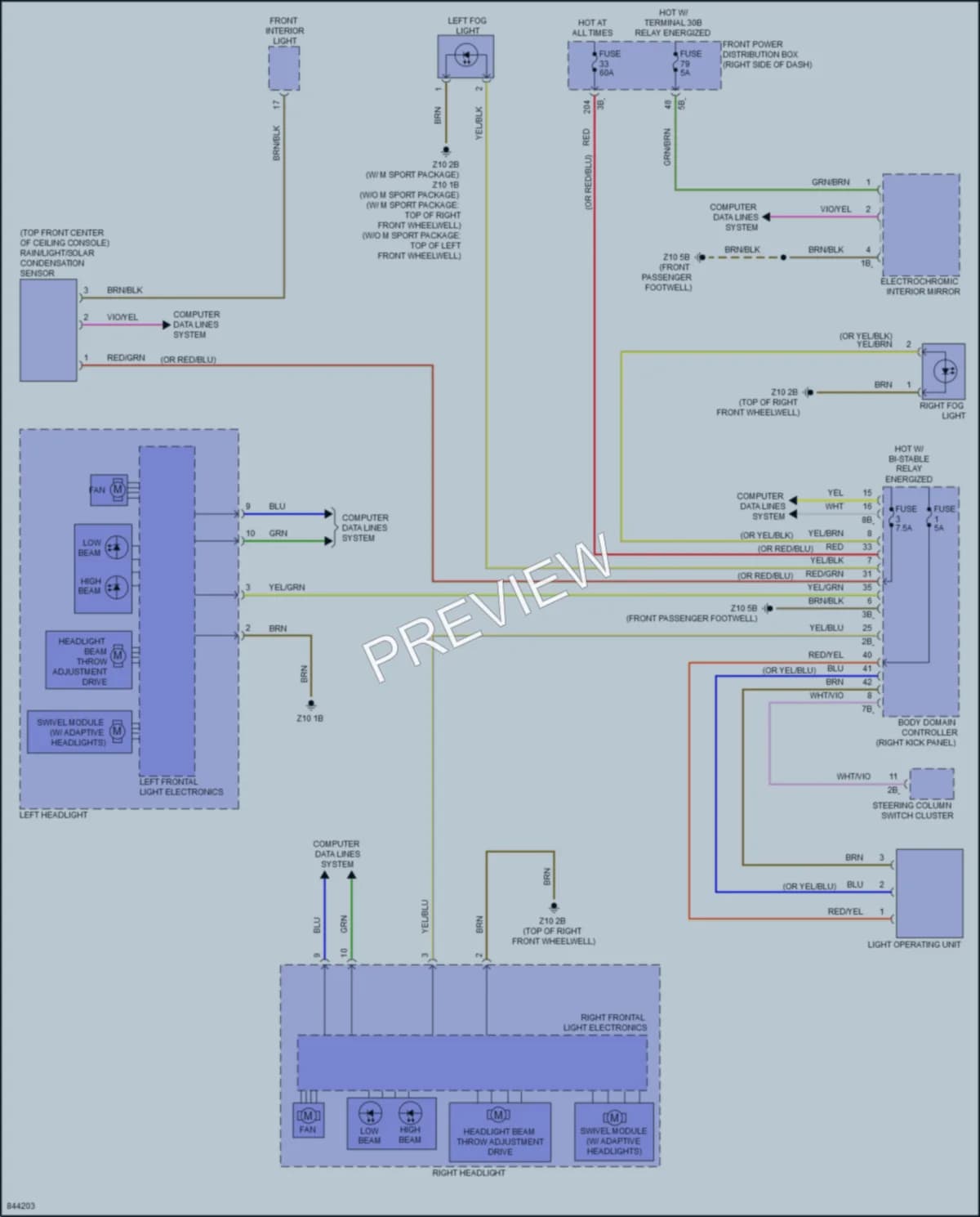 2023 BMW M235iGranCoupe Headlights wiring diagram preview