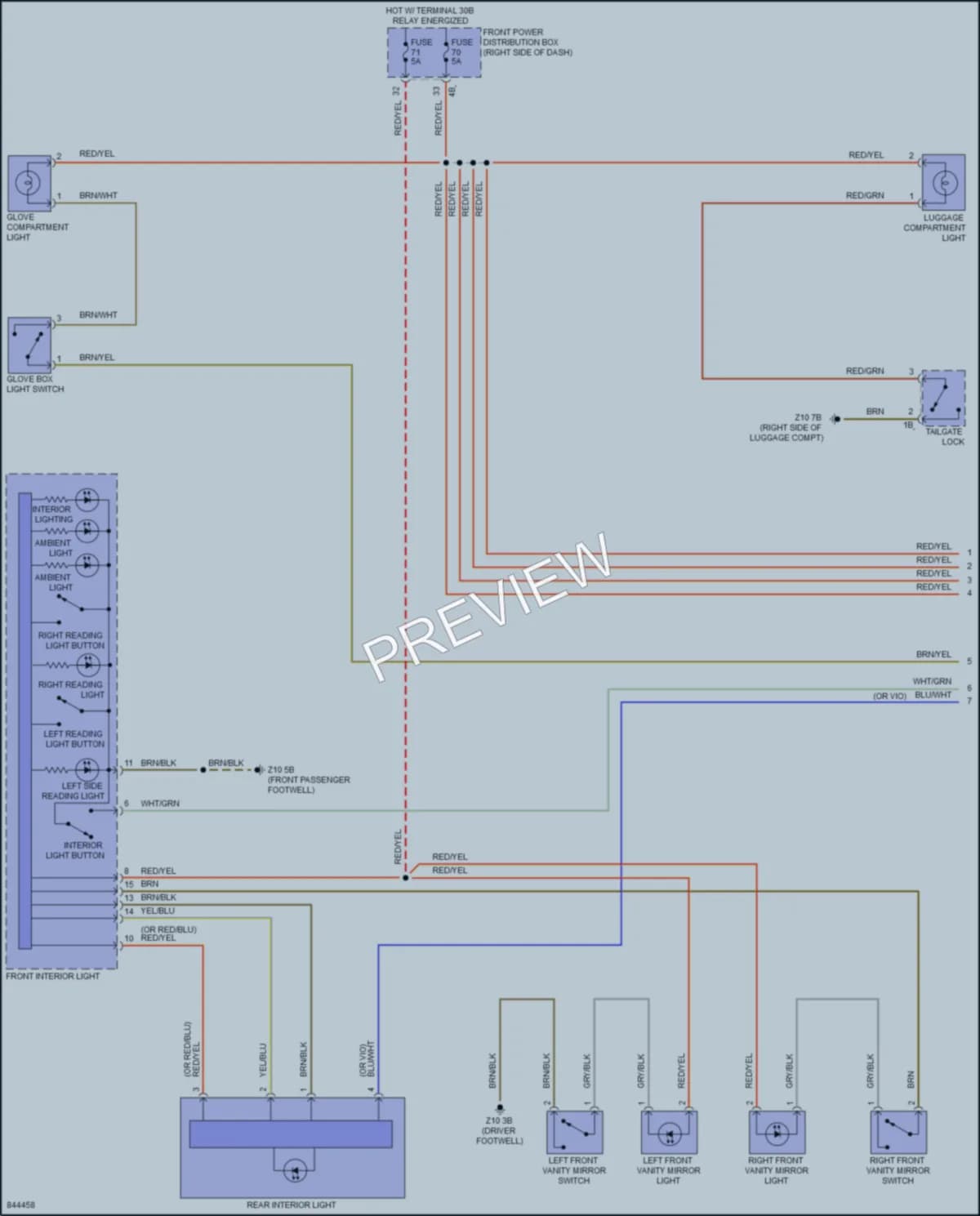 2023 BMW M235iGranCoupe Interior Lights wiring diagram preview