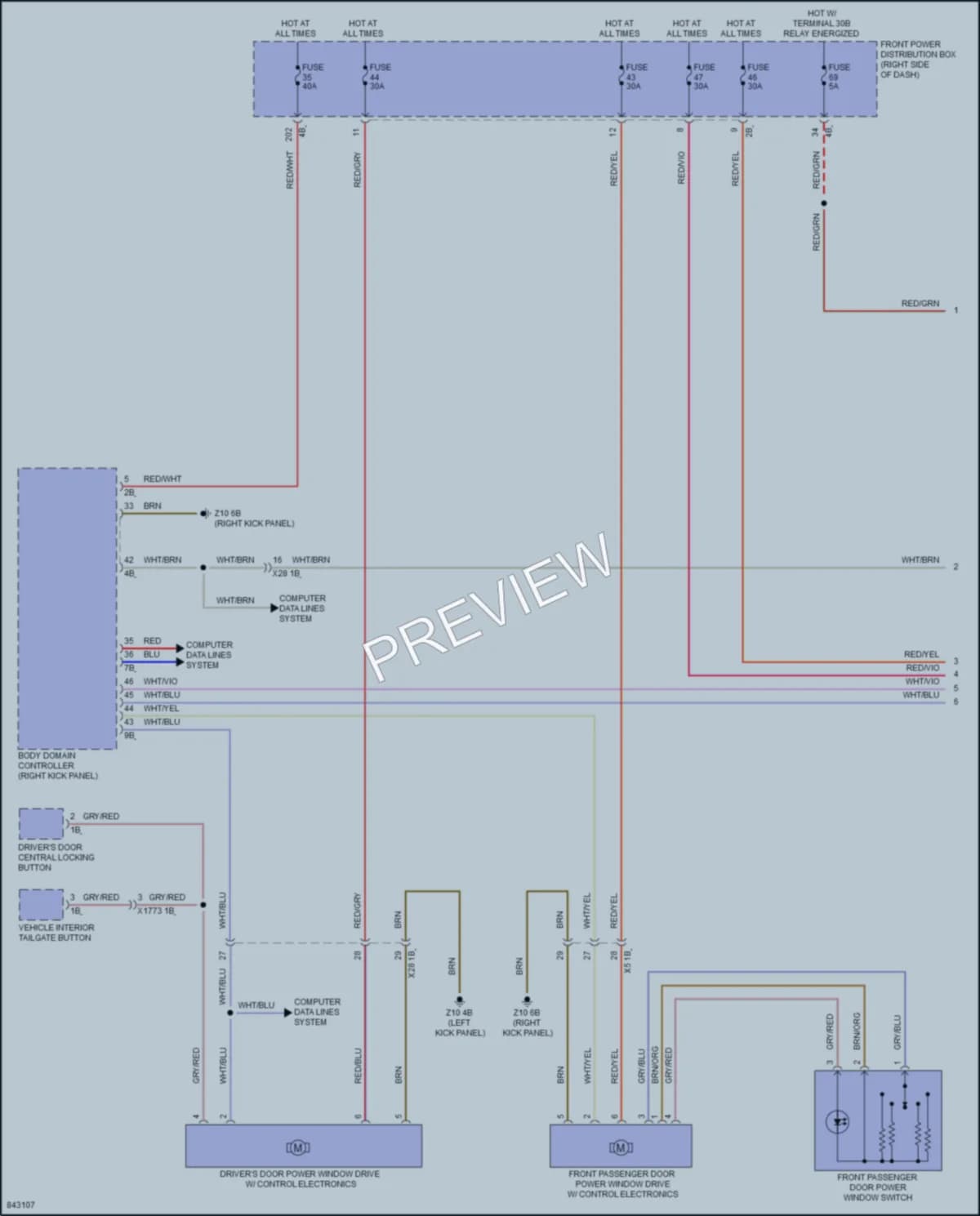 2023 BMW M235iGranCoupe Power Windows wiring diagram preview