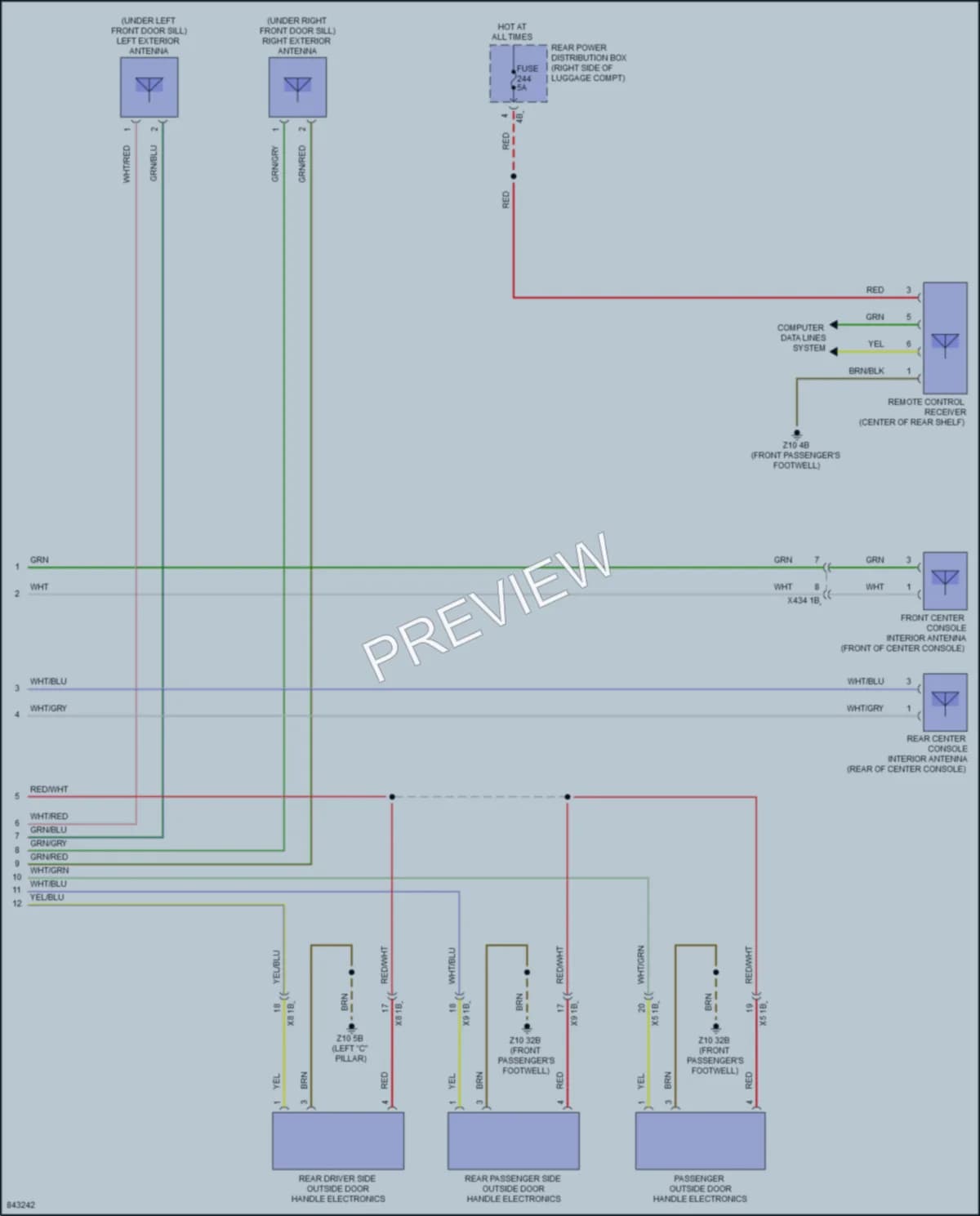 2023 BMW M3 Anti Theft wiring diagram preview