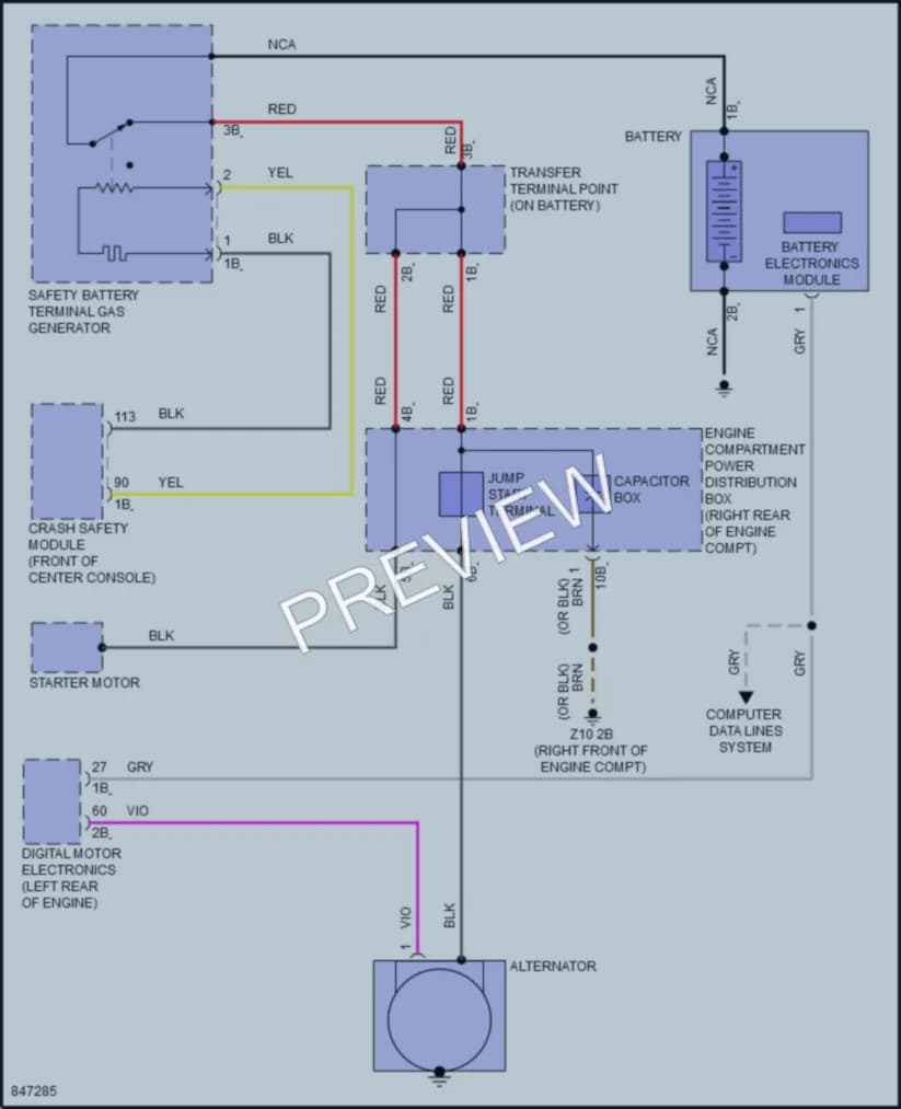 2023 BMW M3 Starting Charging wiring diagram preview