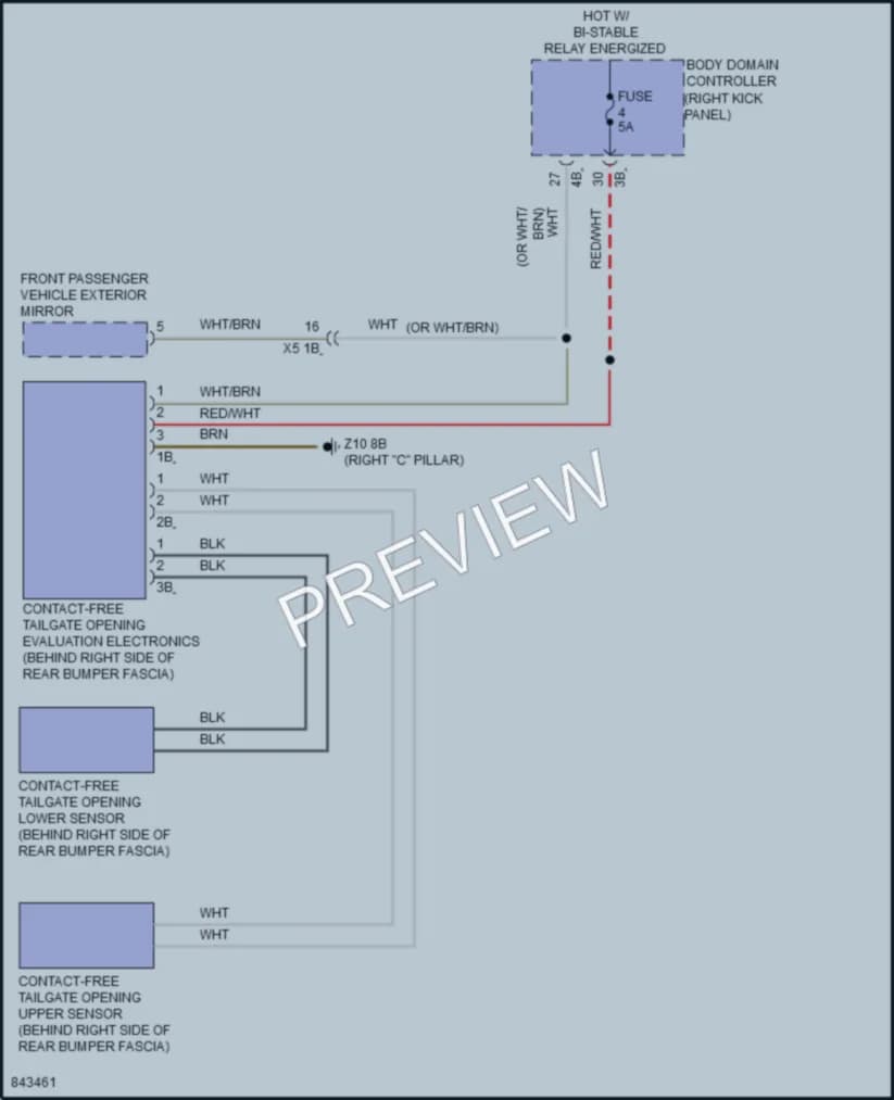 2023 BMW M3 Trunk Tailgate Fuel Door wiring diagram preview