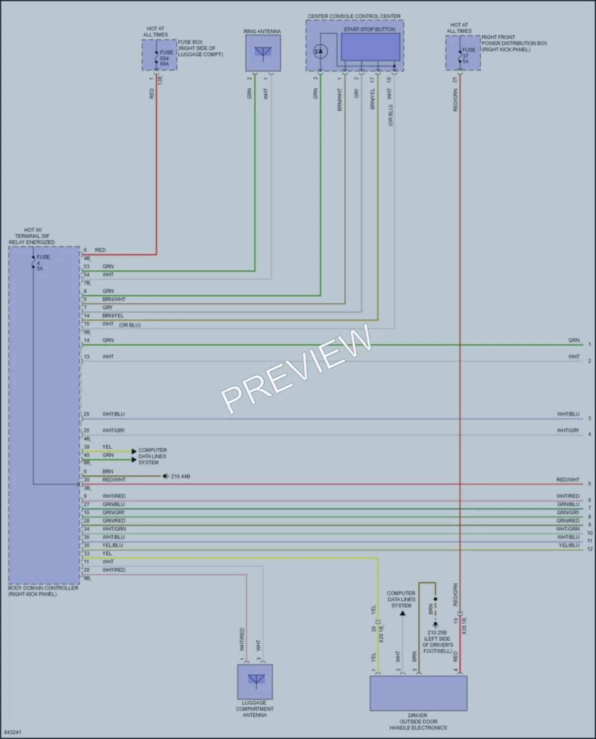 2023 BMW M340i Anti Theft wiring diagram preview