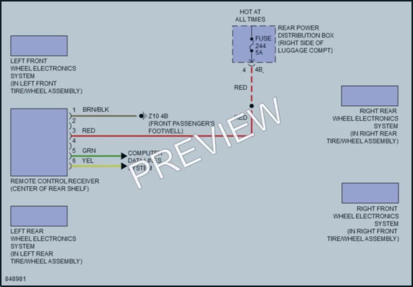2023 BMW M340i Warning Systems wiring diagram preview