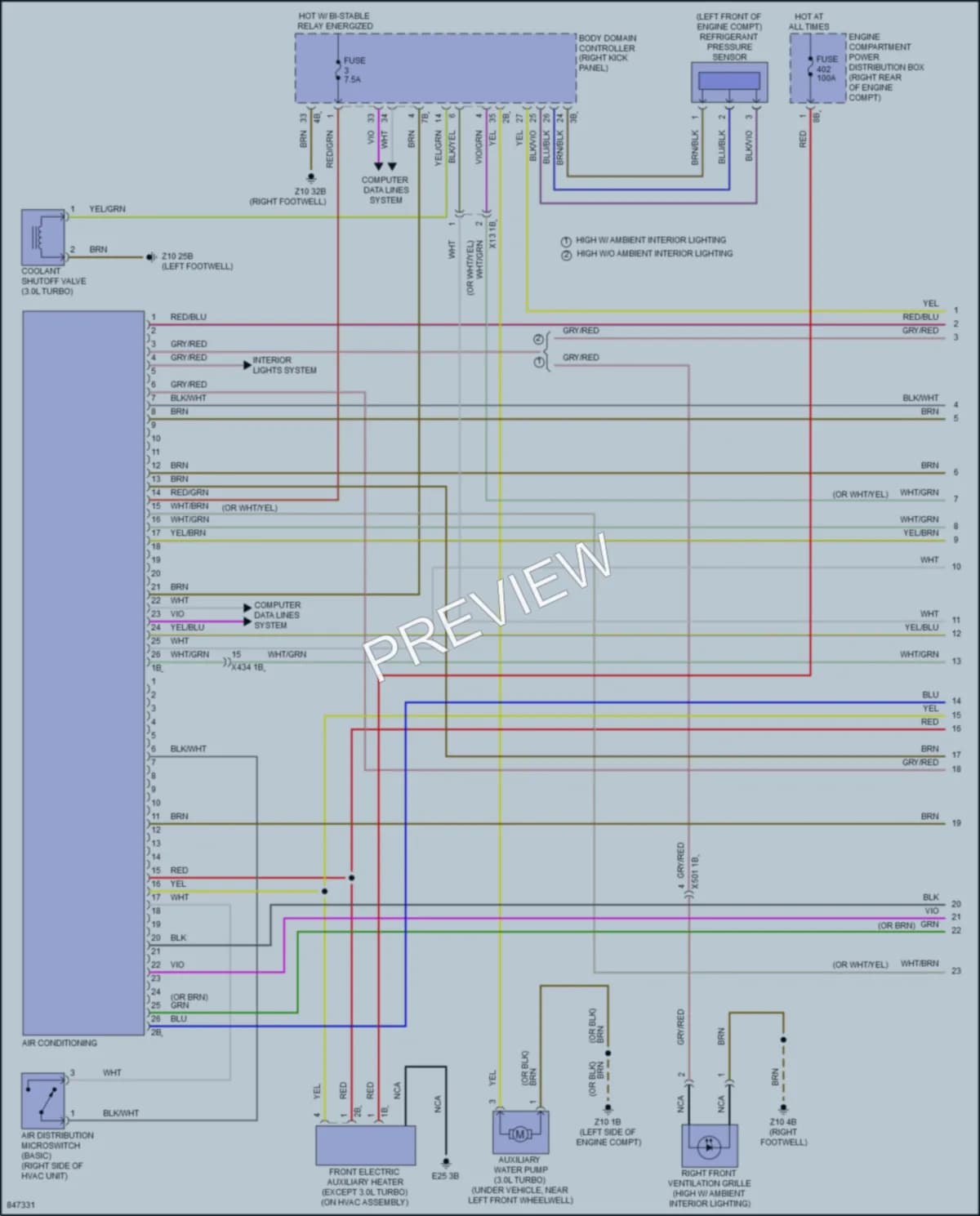2023 BMW M440i Air Conditioning wiring diagram preview