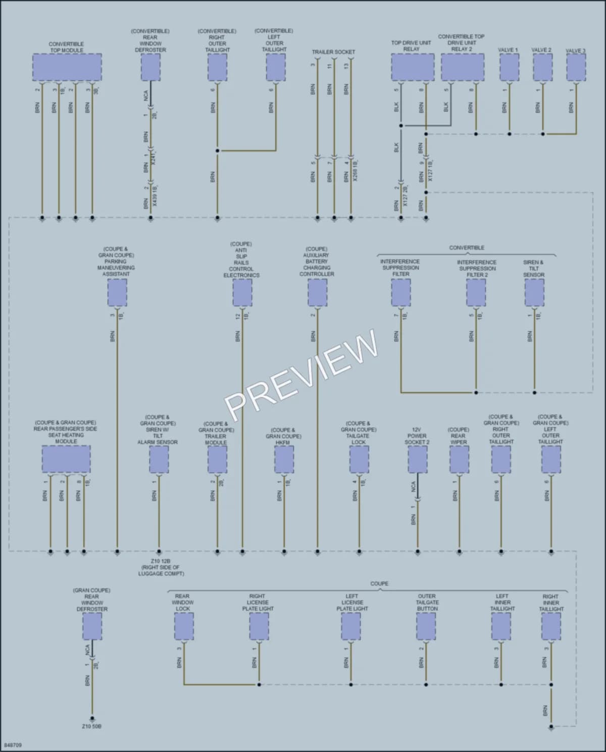 2023 BMW M440i Ground Distribution wiring diagram preview