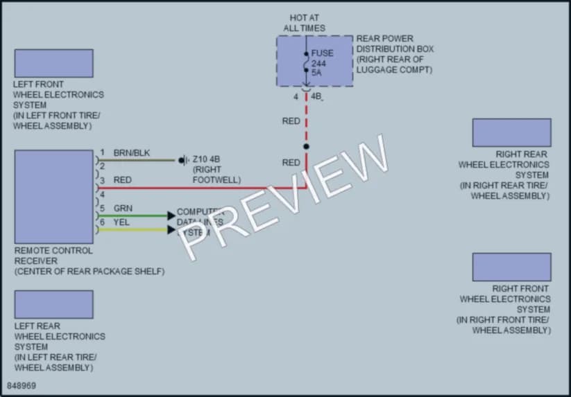 2023 BMW M440i Warning Systems wiring diagram preview