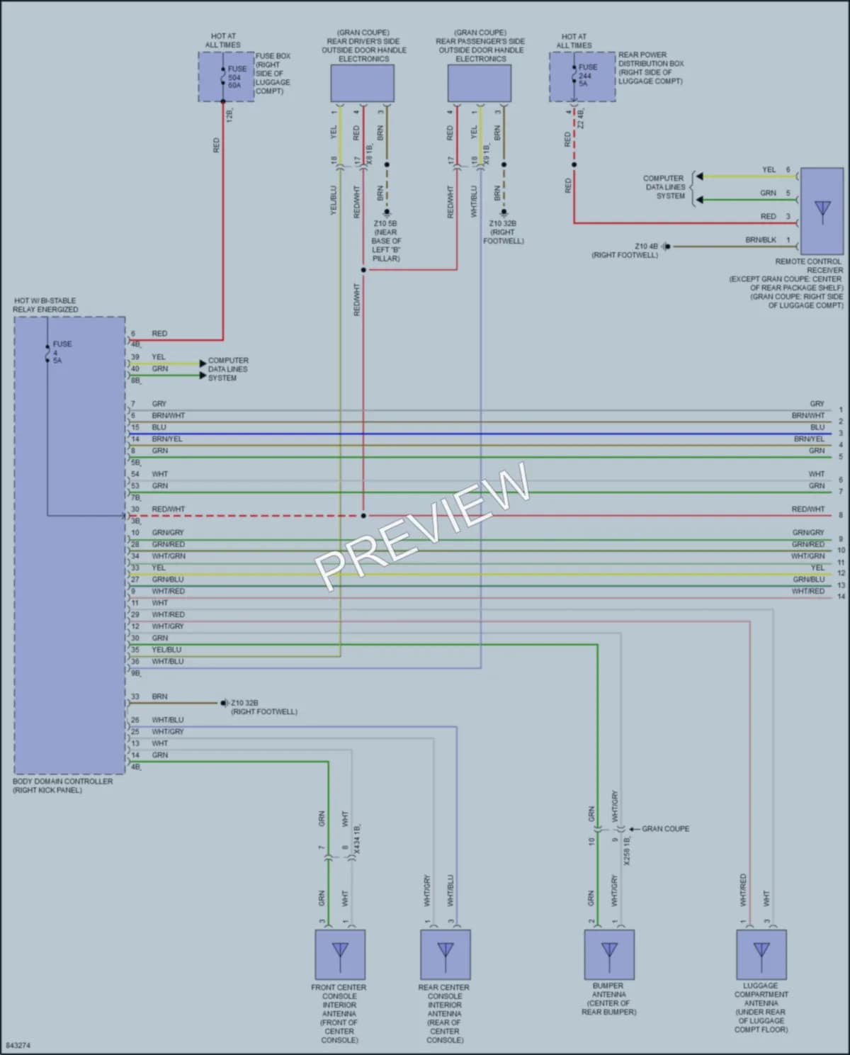 2023 BMW M440iGranCoupe Anti Theft wiring diagram preview