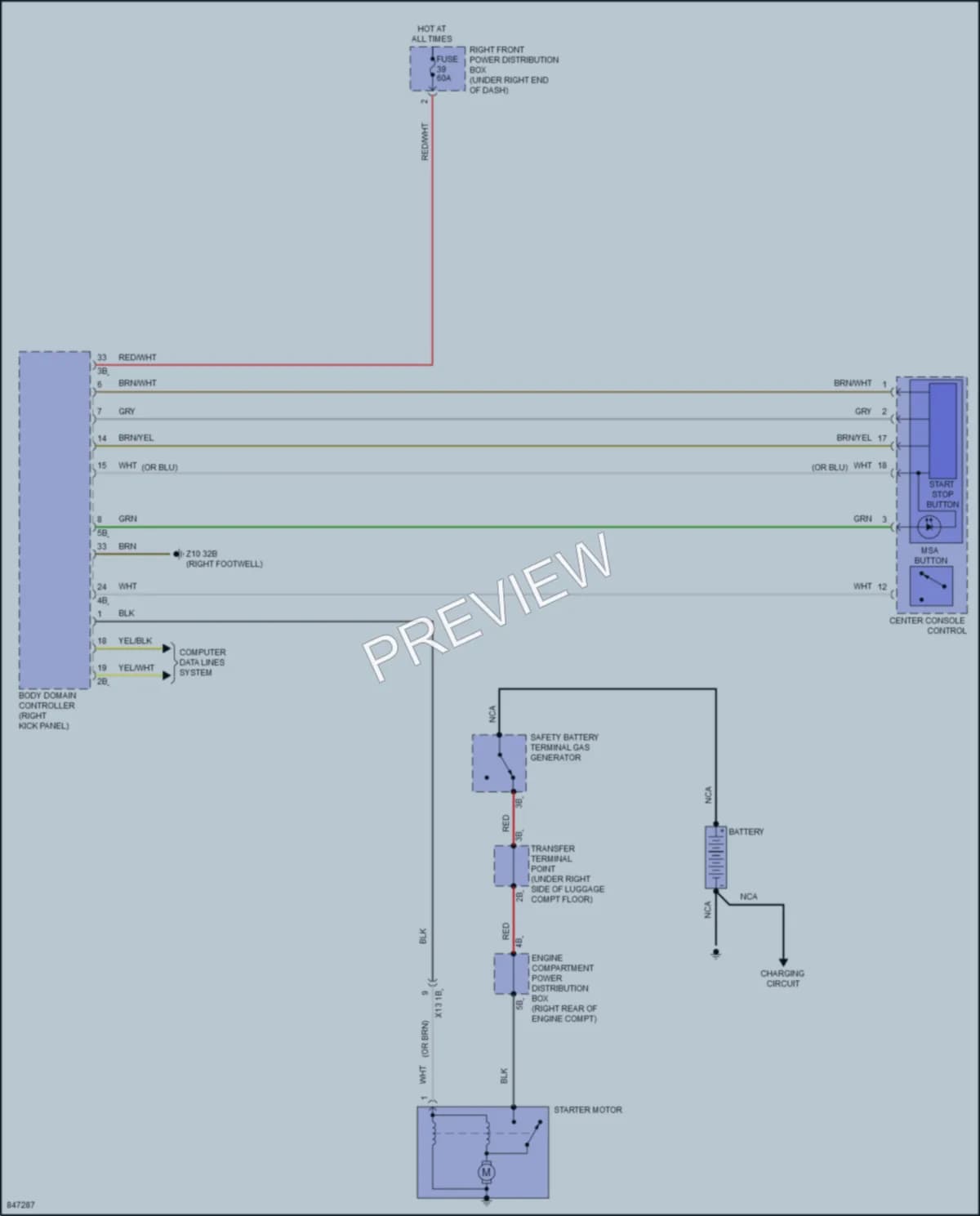 2023 BMW M440iGranCoupe Starting Charging wiring diagram preview