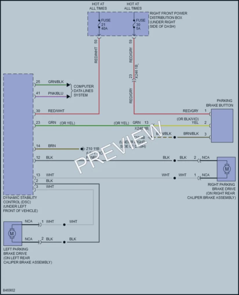 2023 BMW M5 Shift Interlock wiring diagram preview