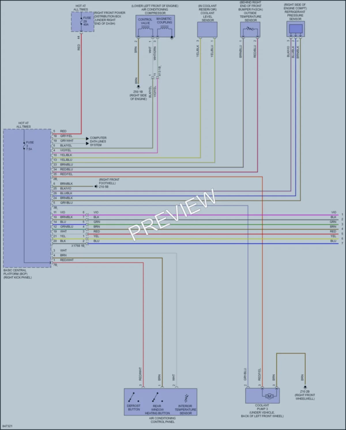 2023 BMW X1SAV Air Conditioning wiring diagram preview
