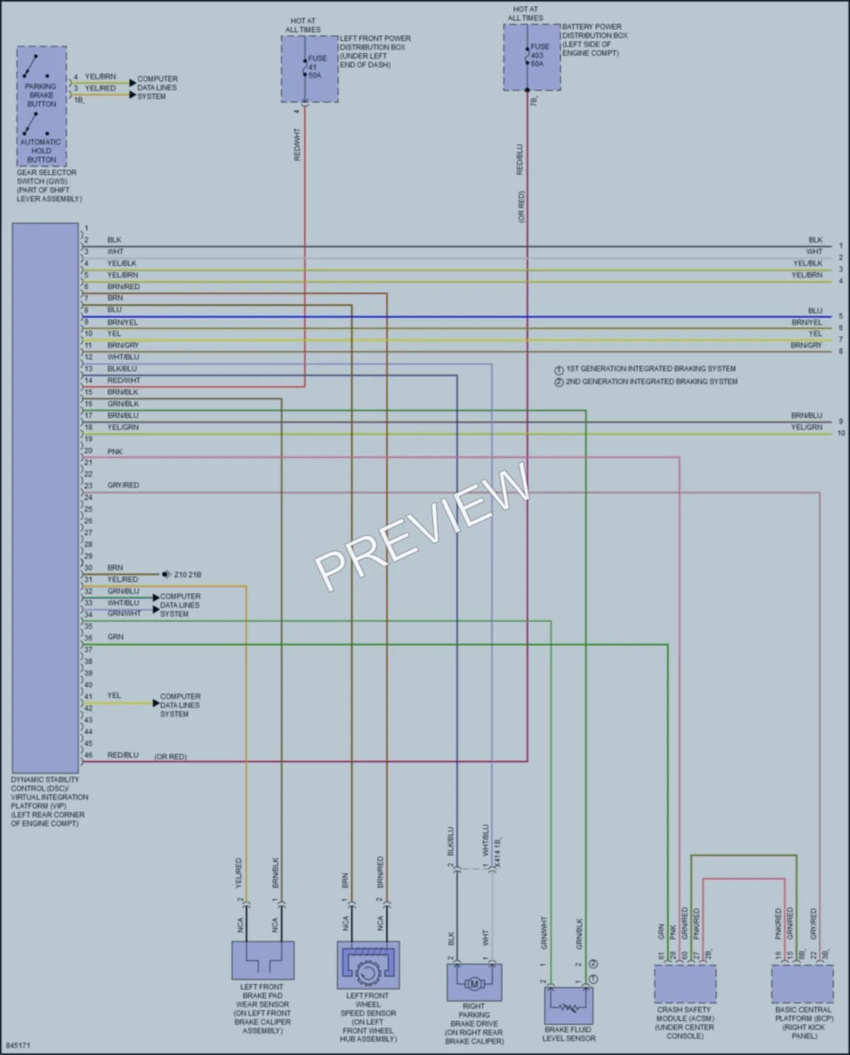 2023 BMW X1SAV Anti Lock Brakes wiring diagram preview