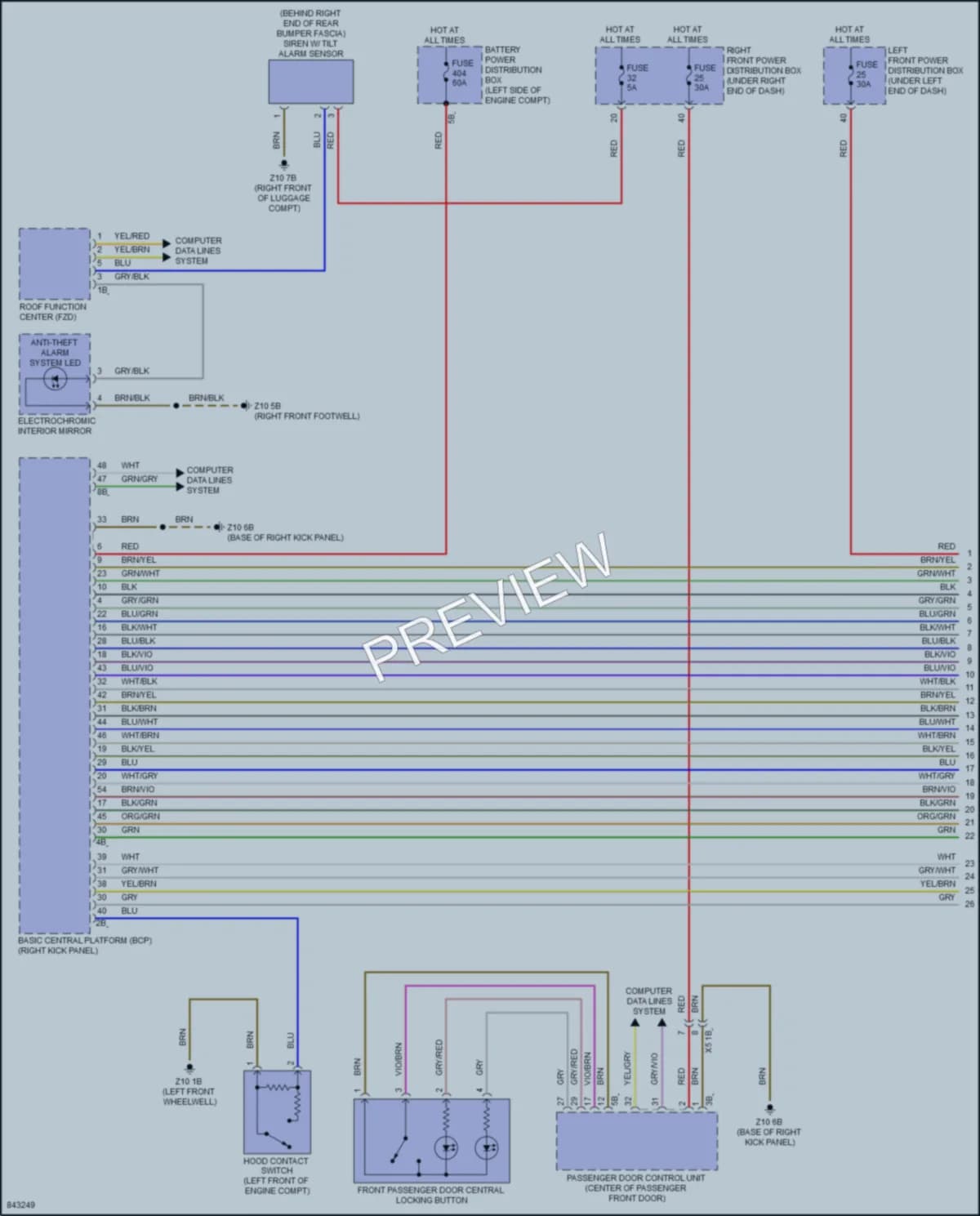 2023 BMW X1SAV Anti Theft wiring diagram preview