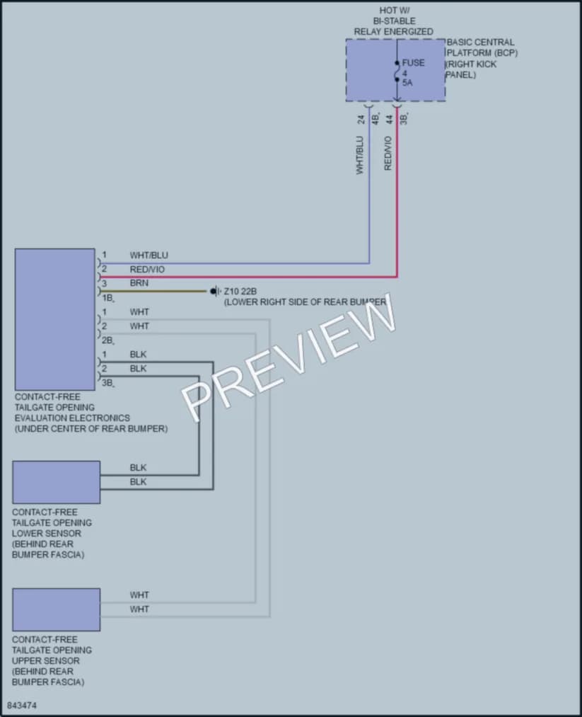 2023 BMW X1SAV Trunk Tailgate Fuel Door wiring diagram preview