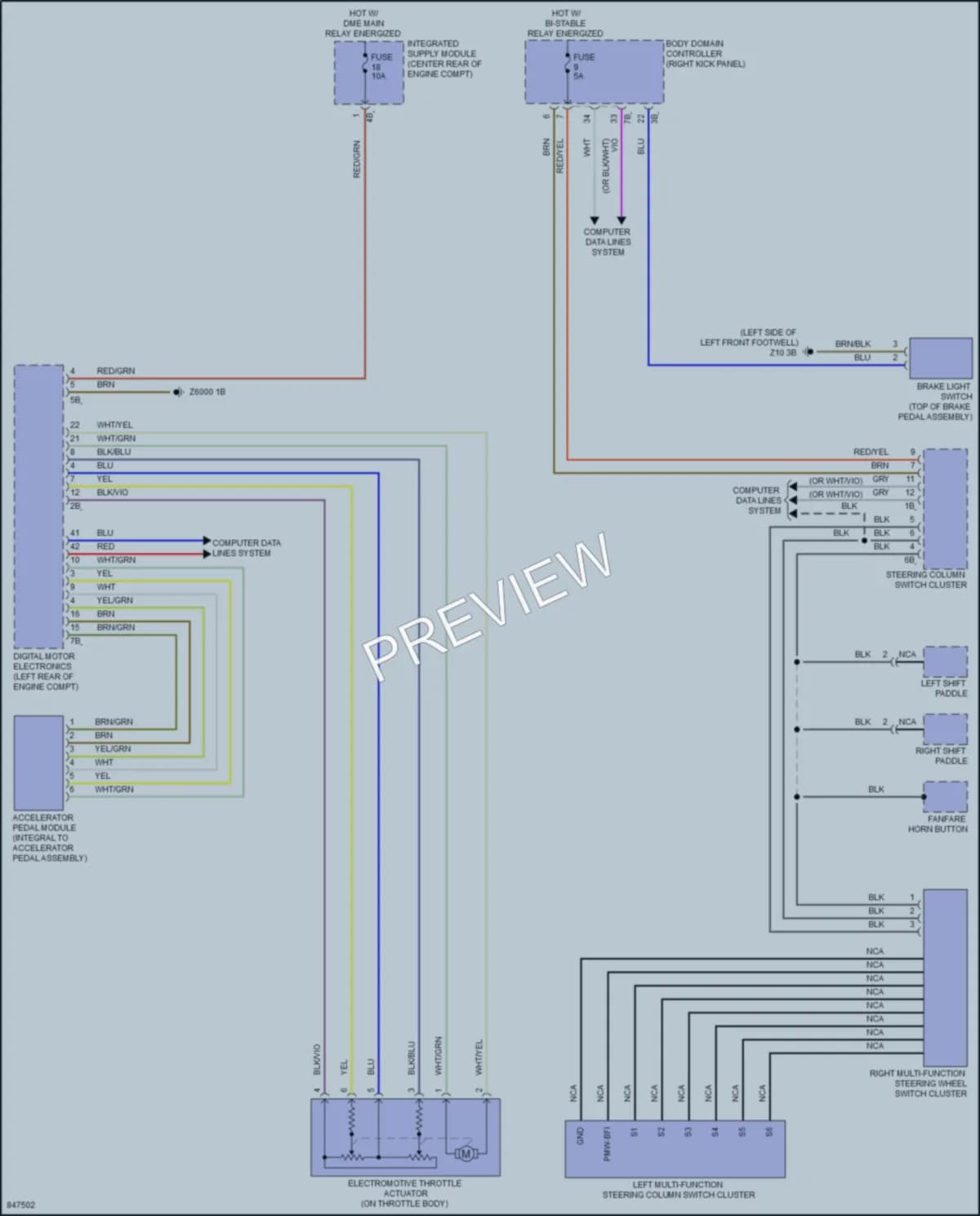 2023 BMW X2 Cruise Control wiring diagram preview