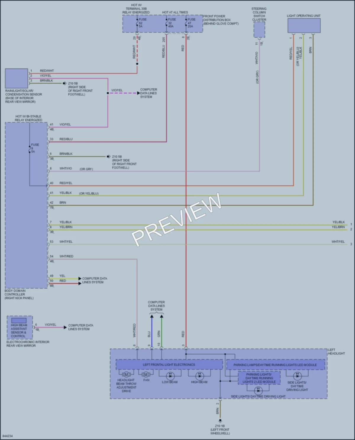 2023 BMW X2 Headlights wiring diagram preview
