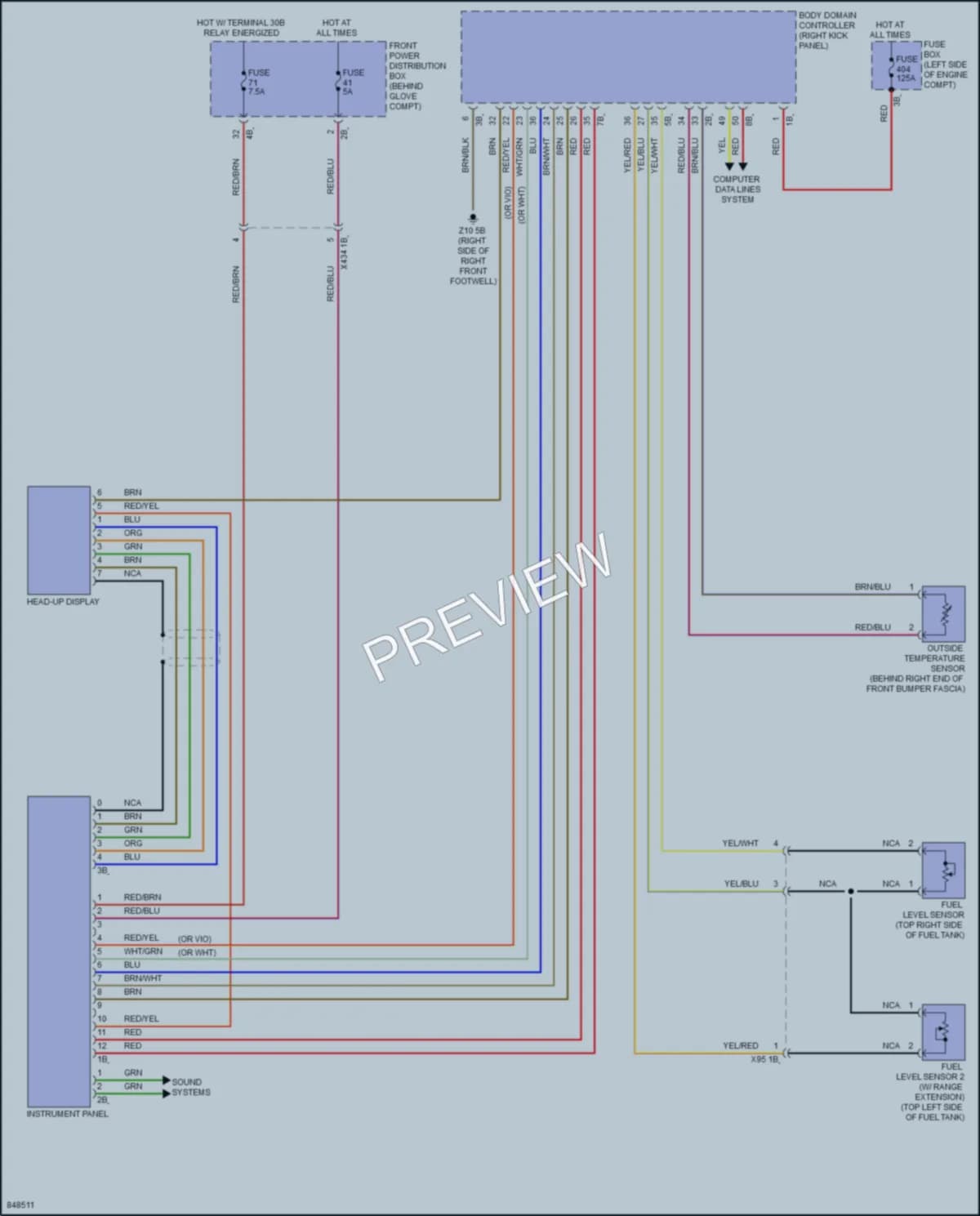 2023 BMW X2 Instrument Cluster wiring diagram preview
