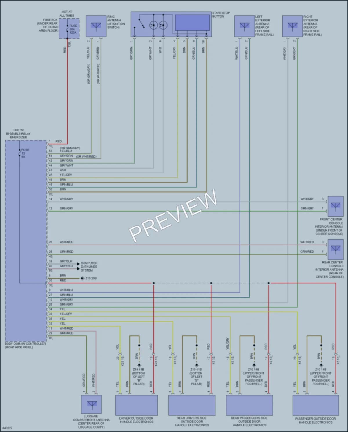 2023 BMW X3 Anti Theft wiring diagram preview