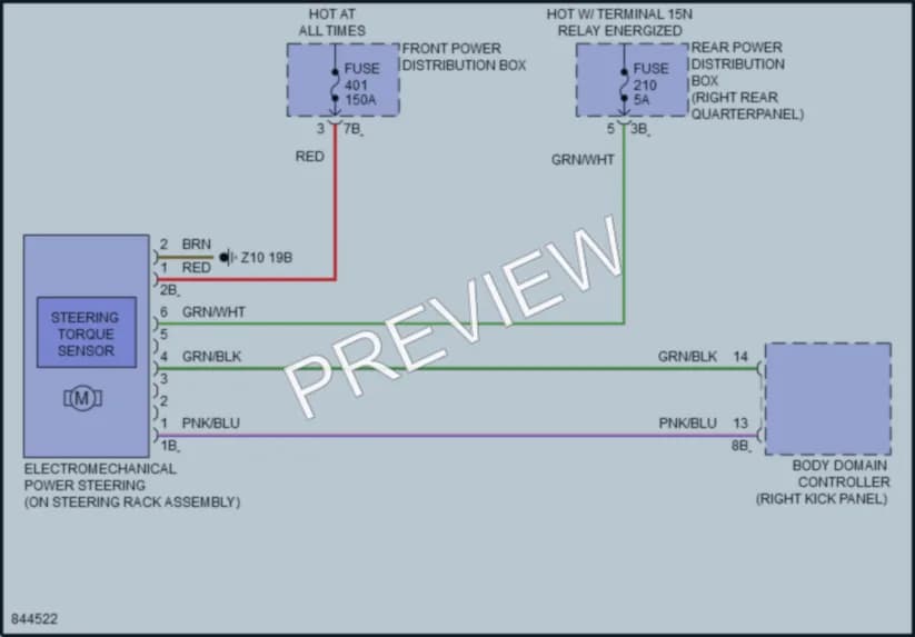 2023 BMW X3 Electronic Power Steering wiring diagram preview