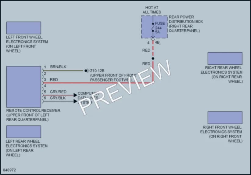 2023 BMW X3 Warning Systems wiring diagram preview