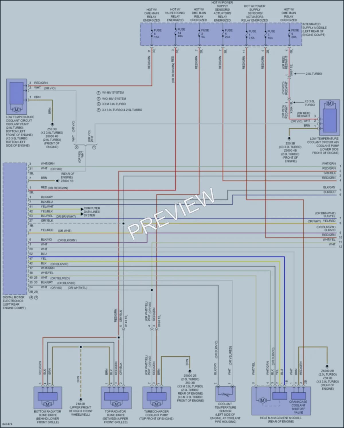 2023 BMW X3M Cooling Fan wiring diagram preview