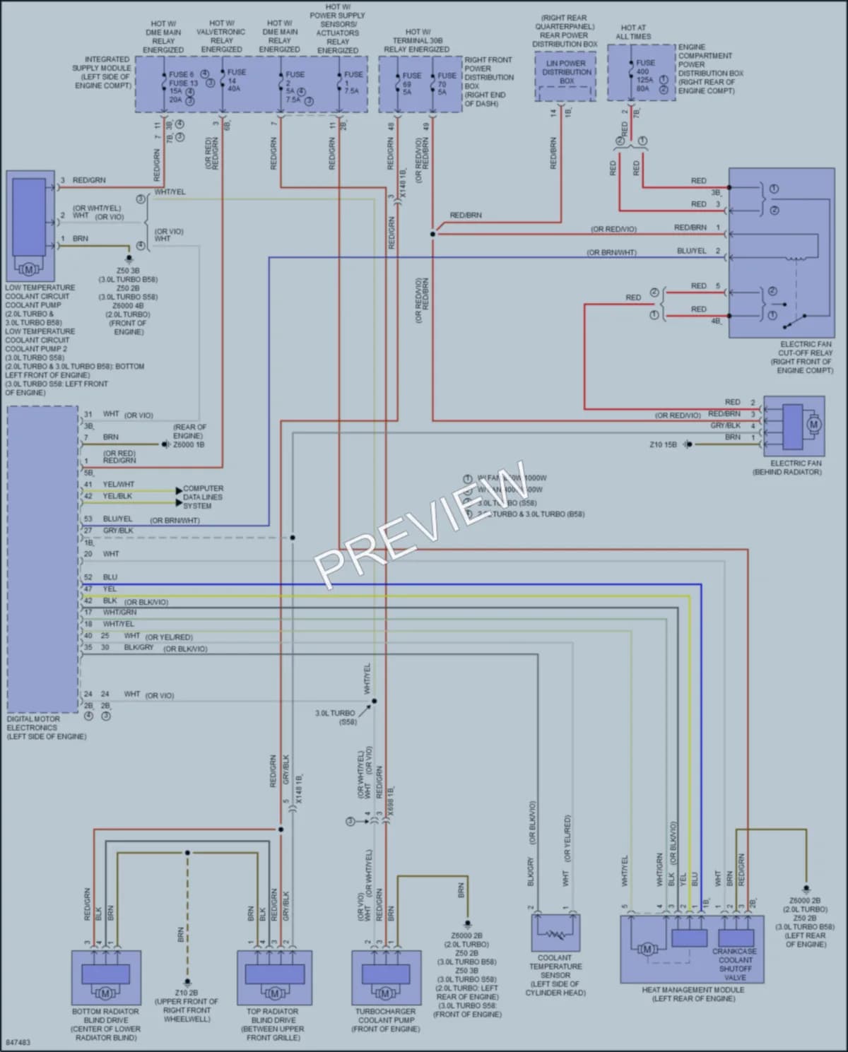 2023 BMW X4 Cooling Fan wiring diagram preview