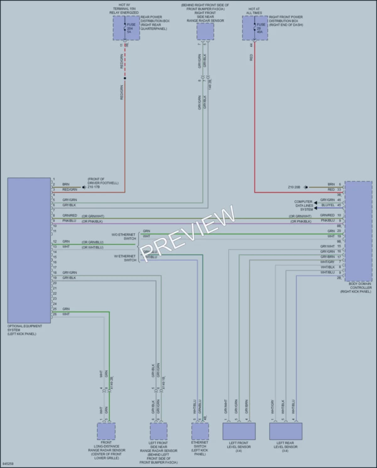2023 BMW X4M Electronic Suspension wiring diagram preview