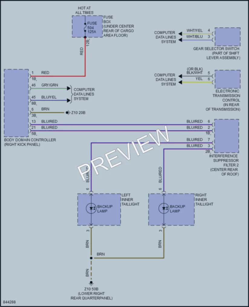 2023 BMW X4M Exterior Lights wiring diagram preview